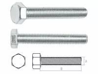 Болт М16х200 мм шестигр., цинк, кл.пр. 5.8, DIN 933 (10 шт в карт. уп.) STARFIX (SMC3-23653-10)