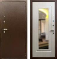 Дверь входная (стальная, металлическая) Rex 1А с зеркалом 