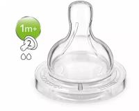 Avent [Авент] SCF632/27 Соска Classic+ силиконовая медленный поток c 1 мес. 2 шт