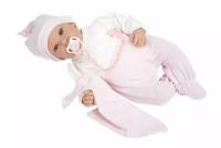 Arias ELEGANCE IRIA кукла мягкая с виниловыми конечностями, 45 см, плачет. В розовой одежде, с соской и одеялом