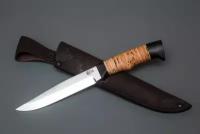 Нож из кованой стали Х12МФ «Анчар», рукоять из бересты и черного граба - Кузница Сёмина