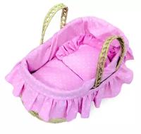 Petitcollin 28 cm doll moses basket (Кроватка для кукол Петитколлин до 28 см)