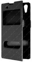 Чехол-книжка с магнитной застежкой для Sony Xperia T3 (Черный)