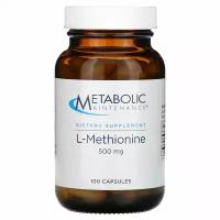 Metabolic Maintenance, L-метионин, 500 мг, 100 капсул