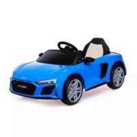 Электромобиль AUDI R8 SPYDER, EVA колеса, кожаное сидение, цвет синий