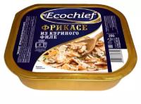 Фрикасе Ecochief из куриного филе с шампиньонами 250 г, металлическая банка