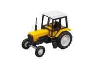 TRACTOR MTZ-82 (USSR RUSSIA) YELLOW/WHITE ROOF | трактор МТЗ-82 желтый/черный/белая крыша (пластик)