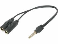 Аксессуар Defender Headset 3.5mm Jack 4pin - 2x3.5mm Jack 15cm 63012