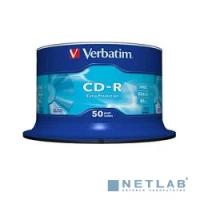 Verbatim Диск Verbatim Диски CD-R 50 шт. 48/52-x 700Mb, Cake Box (43351)