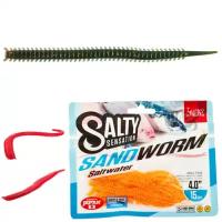 Черви съедобные искусственные Lucky John Salty Sensation SANDWORM 4.0in (10.16)/F41 15шт