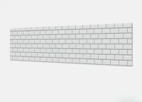 Кухонный фартук на стену с 3D покрытием 3,0*0,6м КН. Белая плитка