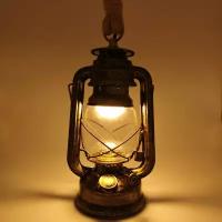 Светильник «Старинная керосиновая лампа», темная бронза,18х28 см