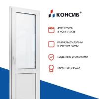 Пластиковая дверь ПВХ WHS by VEKA 670(ш)*2140(в)мм, створка поворотно-откидная, с однокамерным стеклопакетом