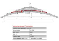 Лист №5 Рессора задняя для МАЗ 500A, 5549, 5334 13 листов