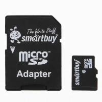 Карта памяти MicroSD 128GB Class 10 SmartBuy+SD адаптер