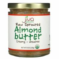 Jiva Organics, Необработанное масло из ростков миндаля, несоленое сливочное масло, 228 г (8 унций)