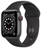 Умные часы Apple Watch Series 6 40 мм Aluminium Case Cellular, серый космос/черный