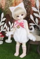 Комплект одежды Luts Jingle Kitty White (Котенок-Звоночек для кукол БЖД Латс 26 см)