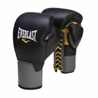 Перчатки тренировочные Everlast Pro Leather Laced 12oz черные