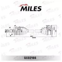 Привод в сборе MITSUBISHI L200 IV 2.5D 05- прав. MILES GC02166