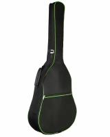 Чехол для классической гитары 4/4 утепленный TUTTI ГК-2 черный, кант зелёный
