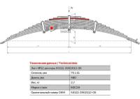 Лист №12 Рессора передняя для грузовиков производства ПАО КамАЗ 65115, 43118, 43114 14 листов