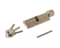 Цилиндр профильный с ручкой ELEMENTIS 45 (ключ)/45 (ручка), никелированный