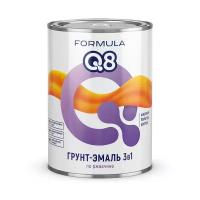 Грунт-эмаль по ржавчине Formula Q8 3 в 1, матовая, 0,9 кг, черная