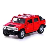 KINSMART Машина металлическая Hummer H2, 1:40, открываются двери, инерция, цвет красный