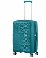 Чемодан на колесах American Tourister Soundbox, 67 см, бирюзовый