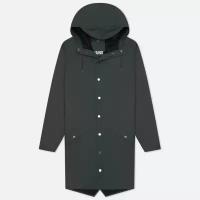 Мужская куртка дождевик RAINS Classic Long Hooded серый, Размер S