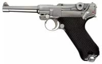 Пистолет WE-P004 Luger P08 ствол 4 дюйма Silver