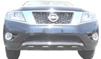 Защита радиатора (защитная сетка) Nissan Pathfinder 2014-> нижняя черная