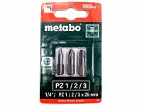 Набор бит Metabo Pozidriv PZ 1/2/3 Torsion 3шт 628538000