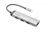 Многопортовый разветвитель Verbatim USB-C 4x USB 3.2 GEN 1