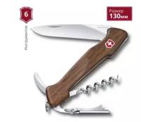 Мультитул брелок VICTORINOX Wine master с чехлом коричневый