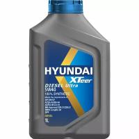 Масло моторное Hyundai XTeer Diesel Ultra 5w40 синтетическое, API SN/CF, ACEA A3/B3/C3/B4, для дизельного двигателя, 1л, арт. 1011223