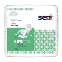 Seni Optima Trio / Сени Оптима Трио - подгузники для взрослых с поясом, L, 10 шт