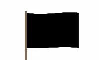 Черный сигнальный флаг 15х22 см