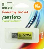 Флешка 16GB USB2 Perfeo E01 Gold