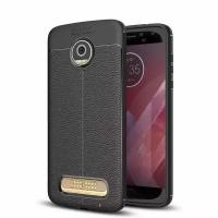 Чехол-накладка Litchi Grain для Motorola Moto Z2 Play (черный)