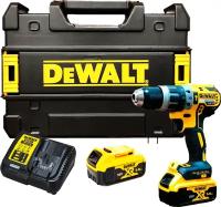 Аккумуляторная ударная дрель-шуруповерт DEWALT DCD796P2-QW 18.0 В XR 460 Вт,2 скорости: 27/70 Нм,0-550/2000 об./мин,0-9350/34000 уд./мин, БЗП патрон 13 мм, LED подсветка,2 XR Li-Ion батареи 5.0 А·ч, з/у, кофр,1.8 кг