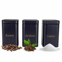 Набор банок для хранения Karl Hausmann 3 шт чай/кофе/сахар темно-синие