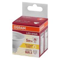 Лампа светодиодная Osram 5 Вт GU5.3 спот 3000 К теплый белый свет, 1345160