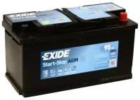 EXIDE EK950 Аккумулятор Start&Stop AGM 12V 95Ah 850A 353х175х190 полярность ETN0 клемы EN крепление B13