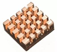 Радиаторы на видеопамять Generic 13 x12 x 5 мм с термоскотчем VGA RAM 1шт Медь