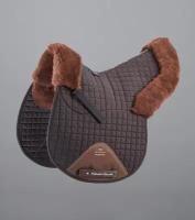 Вальтрап для лошади из мериносовой шерсти Merino Wool Saddle Pad - GP/Jump Numnah (темно-коричневый)