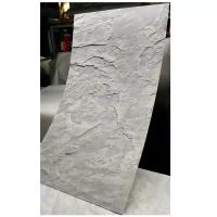 Стеновые панели ZIKAM – гибкий листовой камень с рельефом натурального сланца 1000х500х2,5мм, в серо-белых тонах