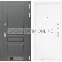 Входные двери: Дверь Лабиринт Платинум 07 - Белое дерево металлическая (Сторона открывания: Левая, Размер короба - 880*2050мм)