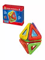 Конструктор магнитный Геометрические фигуры 18 деталей Детская игра Пластиковый